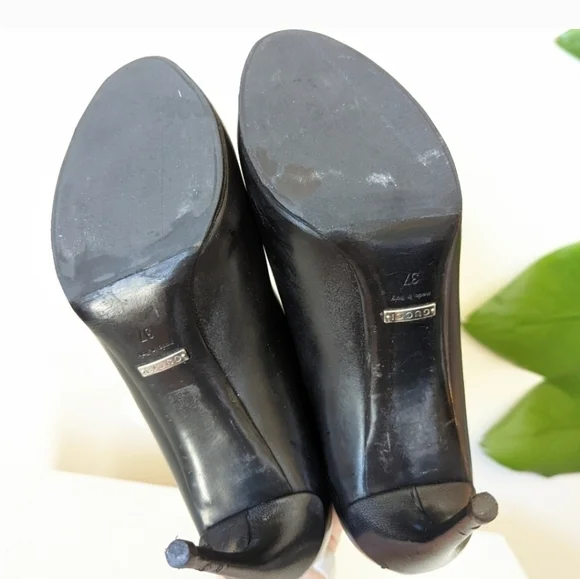 Gucci Kim Curved Heel Lace Up Black Leather Ankle Booties Boots - Picture 7 of 7